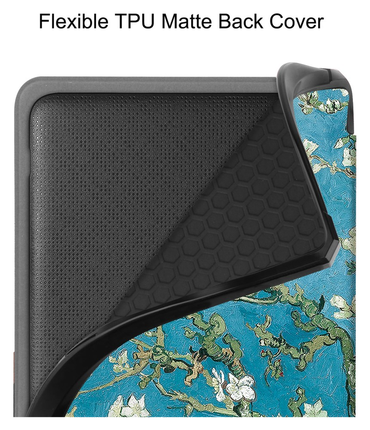 Kobo Libra Colour Hoes Tri-Fold Book Case met Flower Print afbeelding 4