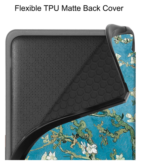 Kobo Libra Colour Hoes Tri-Fold Book Case met Flower Print afbeelding 4