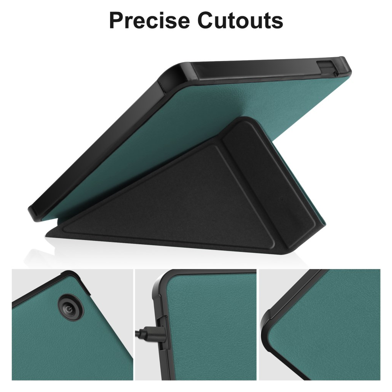 Kobo Libra Colour / Libra 2 Hoes Origami Book Case met Standaard Groen afbeelding 2