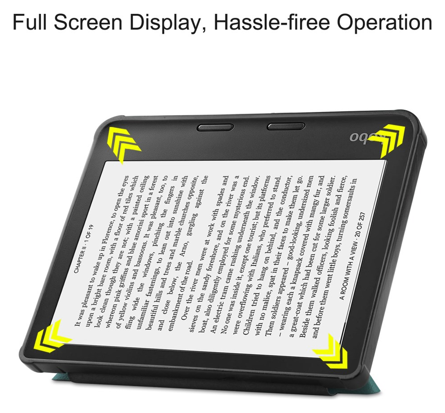 Kobo Libra Colour / Libra 2 Hoes Origami Book Case met Standaard Groen afbeelding 3