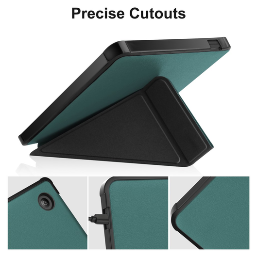 Kobo Libra Colour / Libra 2 Hoes Origami Book Case met Standaard Groen afbeelding 2