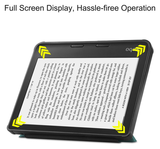 Kobo Libra Colour / Libra 2 Hoes Origami Book Case met Standaard Groen afbeelding 3