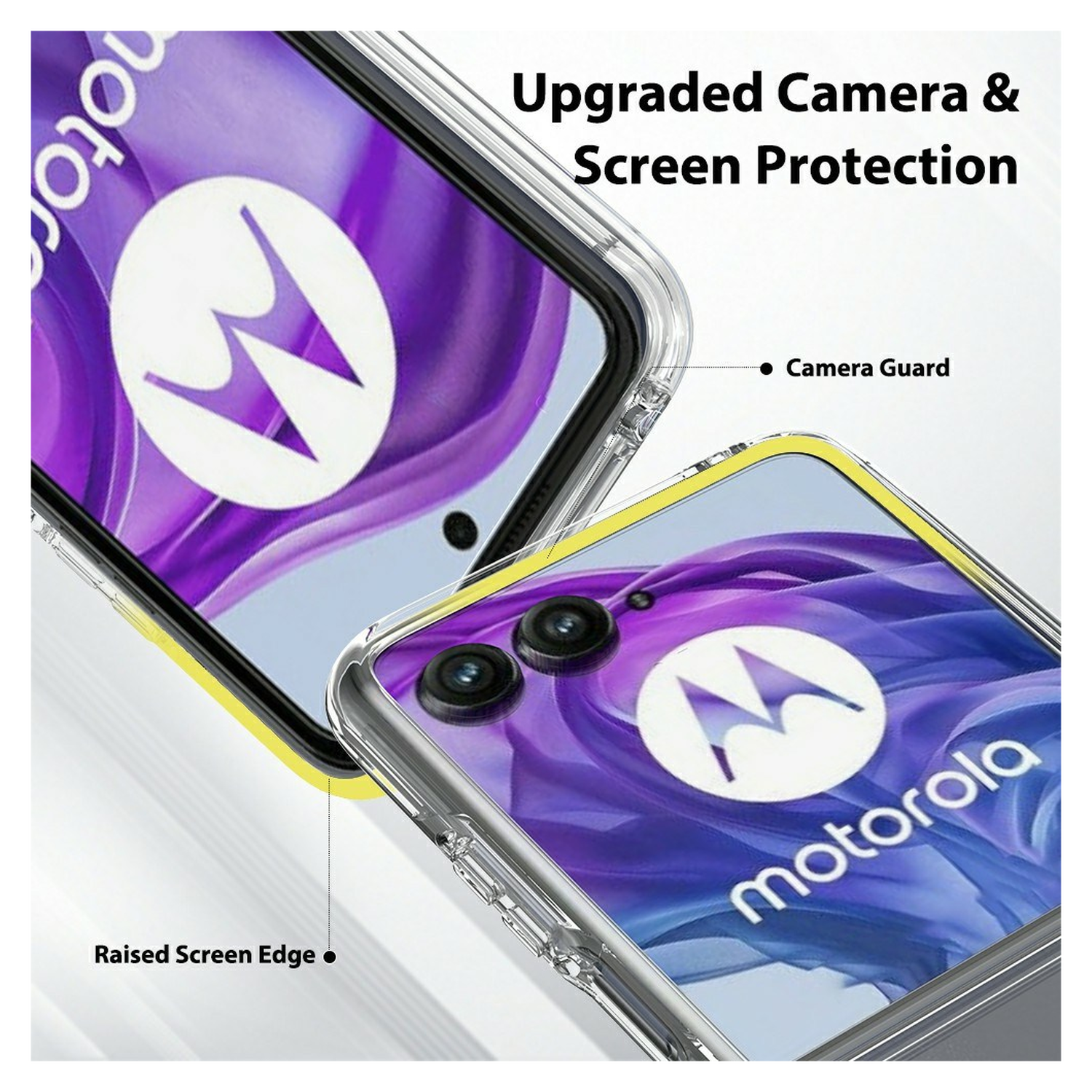 Motorola Razr 60 Ultra Hoesje Acryl Back Cover Transparant afbeelding 6