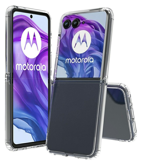 Motorola Razr 60 Ultra Hoesje Acryl Back Cover Transparant afbeelding 1