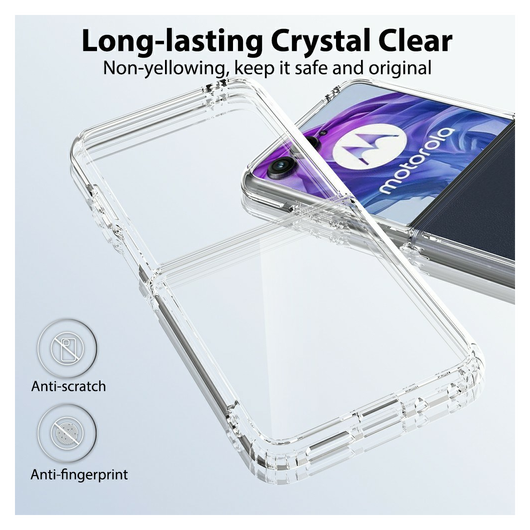 Motorola Razr 60 Ultra Hoesje Acryl Back Cover Transparant afbeelding 3