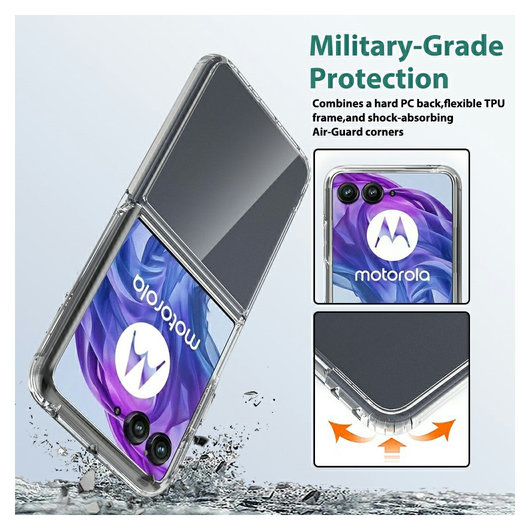 Motorola Razr 60 Ultra Hoesje Acryl Back Cover Transparant afbeelding 4