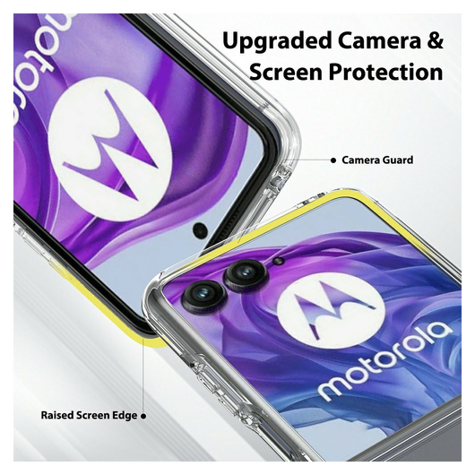 Motorola Razr 60 Ultra Hoesje Acryl Back Cover Transparant afbeelding 6