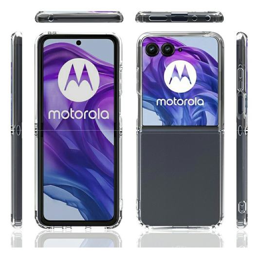 Motorola Razr 60 Ultra Hoesje Acryl Back Cover Transparant afbeelding 7