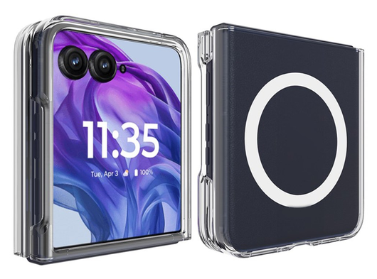 Motorola Razr 60 Ultra Hoesje met MagSafe Acryl Back Cover Transparant afbeelding 6