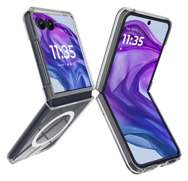 Motorola Razr 60 Ultra Hoesje met MagSafe Acryl Back Cover Transparant