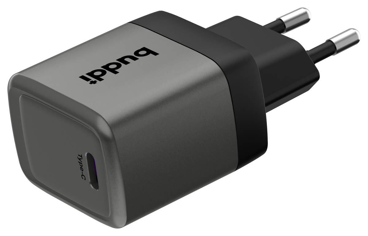 Buddi Power 25W USB-C Oplader met USB-C Kabel 1M Grijs afbeelding 15