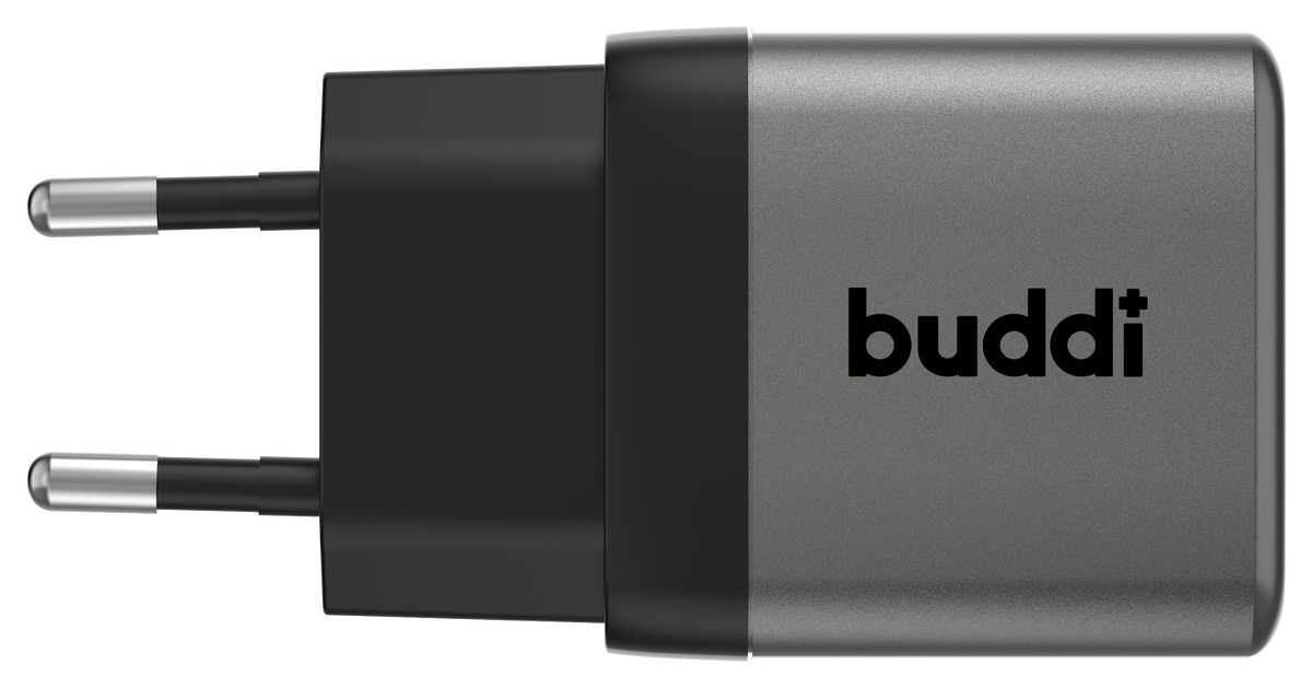 Buddi Power 25W USB-C Oplader met USB-C Kabel 1M Grijs afbeelding 2