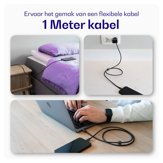 Buddi Power 25W USB-C Oplader met USB-C Kabel 1M Grijs afbeelding 8