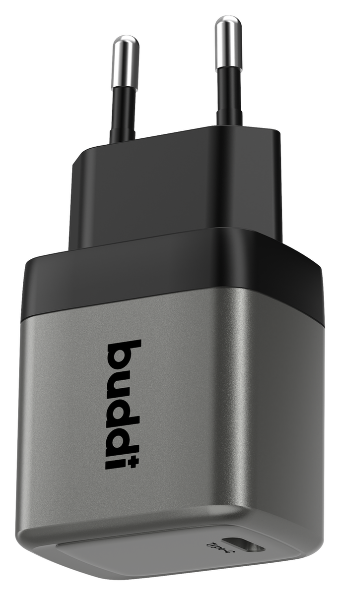 Buddi Power 25W USB-C Oplader met USB-C Kabel 2M Grijs afbeelding 14