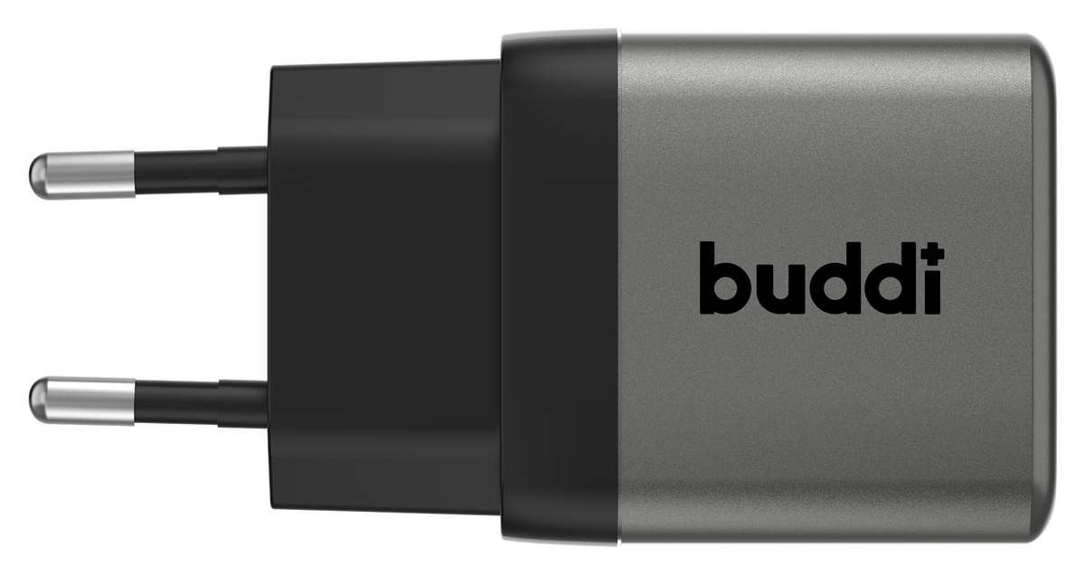 Buddi Power 25W USB-C Oplader met USB-C Kabel 2M Grijs afbeelding 2