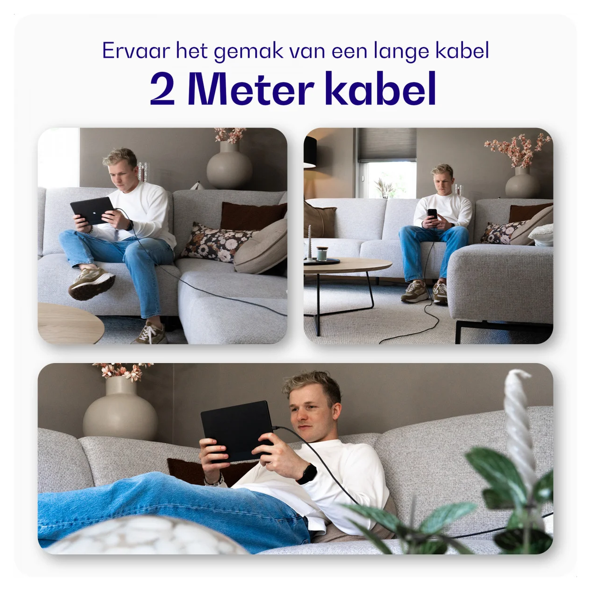 Buddi Power 25W USB-C Oplader met USB-C Kabel 2M Grijs afbeelding 8