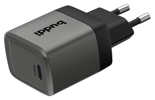 Buddi Power 25W USB-C Oplader met USB-C Kabel 2M Grijs afbeelding 15