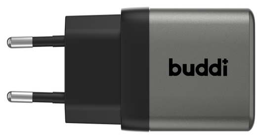 Buddi Power 25W USB-C Oplader met USB-C Kabel 2M Grijs afbeelding 2