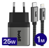 Buddi Power 25W USB-C Oplader met 20W Lightning Kabel 1M Grijs