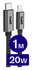 Buddi Power 25W USB-C Oplader met 20W Lightning Kabel 1M Grijs afbeelding 3