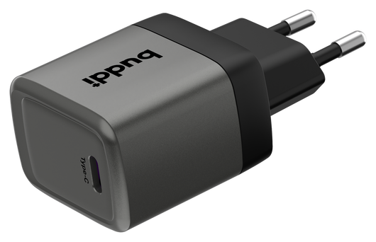 Buddi Power 25W USB-C Oplader met 20W Lightning Kabel 2M Grijs afbeelding 17