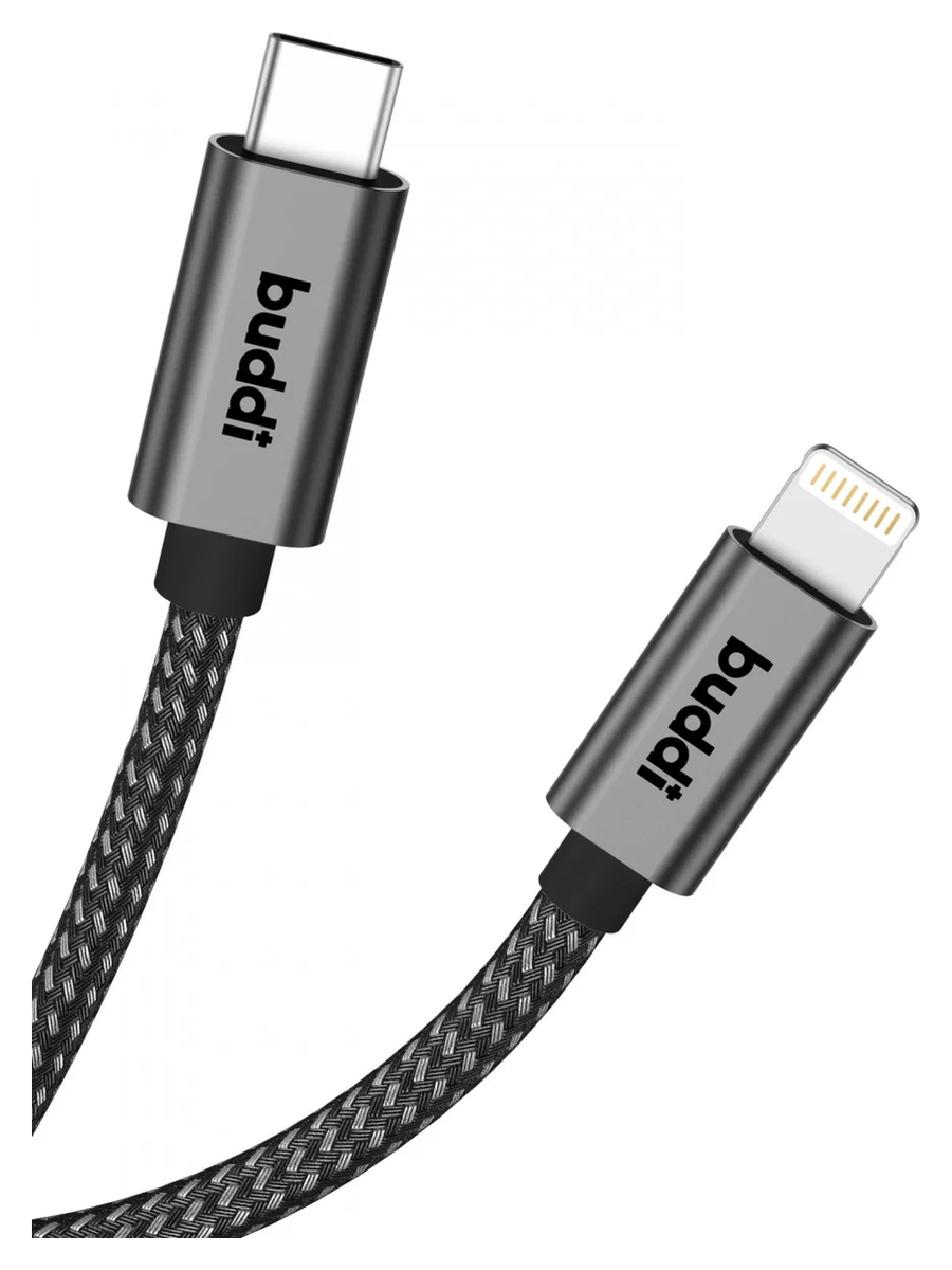 Buddi Power 25W USB-C Oplader met 20W Lightning Kabel 3M Grijs afbeelding 22