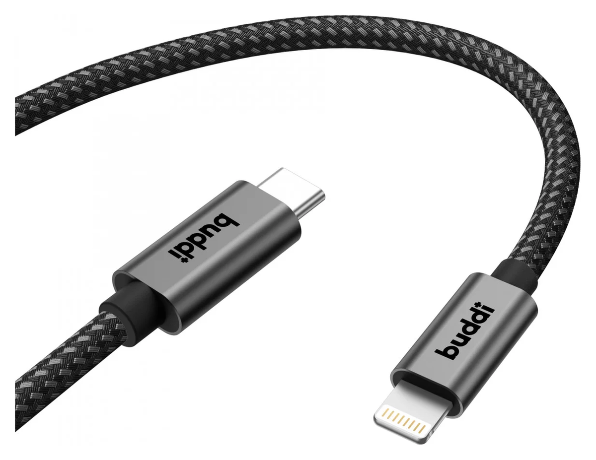 Buddi Power 25W USB-C Oplader met 20W Lightning Kabel 3M Grijs afbeelding 24