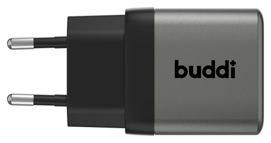 Buddi Power 25W USB-C Oplader met 20W Lightning Kabel 3M Grijs afbeelding 14
