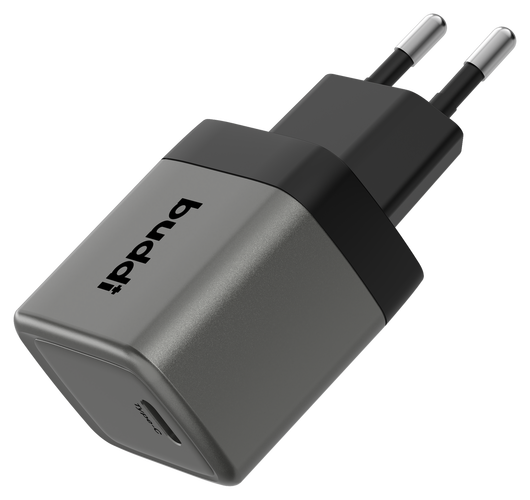 Buddi Power 25W USB-C Oplader met 20W Lightning Kabel 3M Grijs afbeelding 15