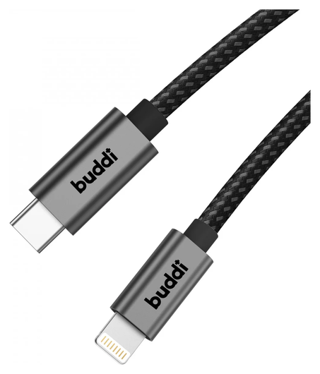 Buddi Power 25W USB-C Oplader met 20W Lightning Kabel 3M Grijs afbeelding 23