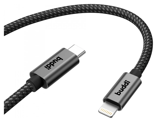 Buddi Power 25W USB-C Oplader met 20W Lightning Kabel 3M Grijs afbeelding 24