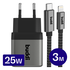Buddi Power 25W USB-C Oplader met 20W Lightning Kabel 3M Grijs afbeelding 1