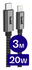 Buddi Power 25W USB-C Oplader met 20W Lightning Kabel 3M Grijs afbeelding 3