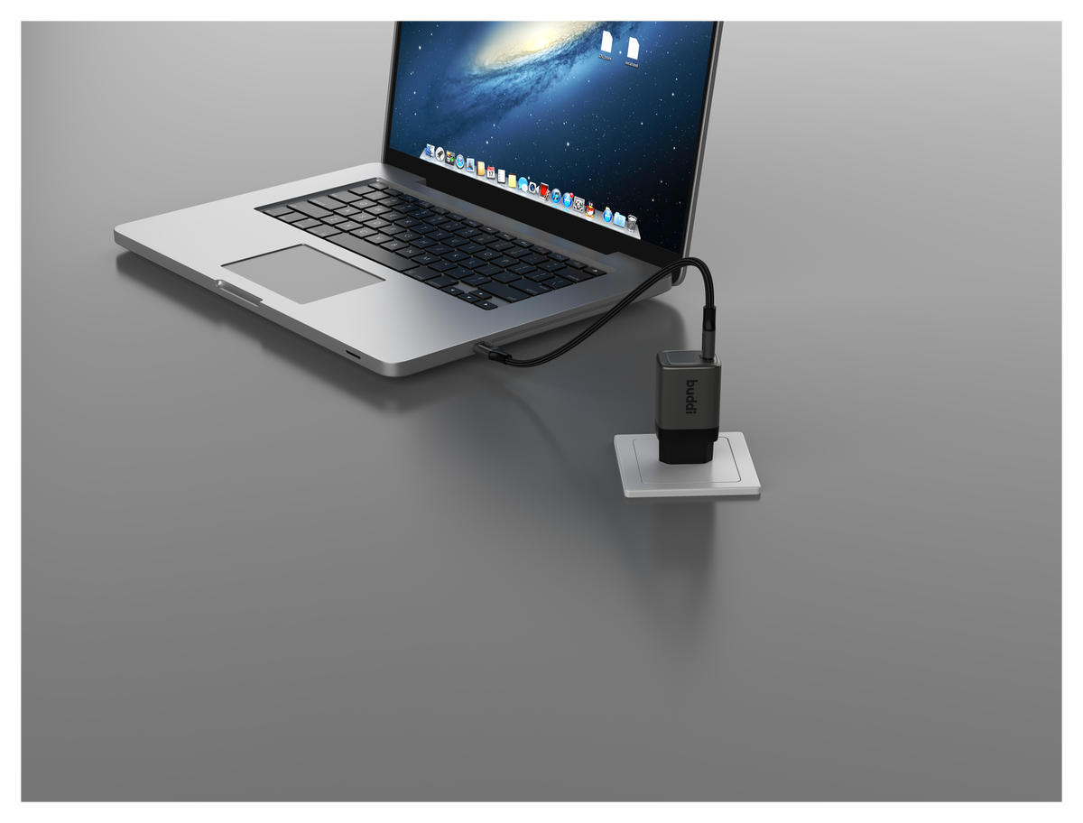 Buddi Power 45W USB-C Oplader met USB-C Kabel 1M Grijs afbeelding 24