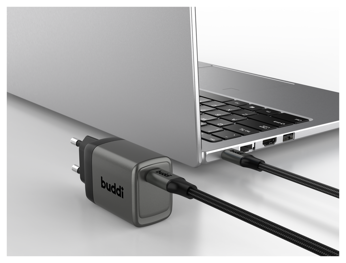 Buddi Power 45W USB-C Oplader met USB-C Kabel 1M Grijs afbeelding 25
