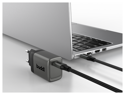 Buddi Power 45W USB-C Oplader met USB-C Kabel 1M Grijs afbeelding 25