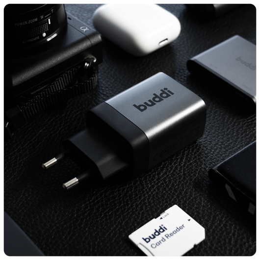 Buddi Power 45W USB-C Oplader met USB-C Kabel 2M Grijs afbeelding 11