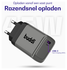 Buddi Power 45W USB-C Oplader met USB-C Kabel 2M Grijs afbeelding 3