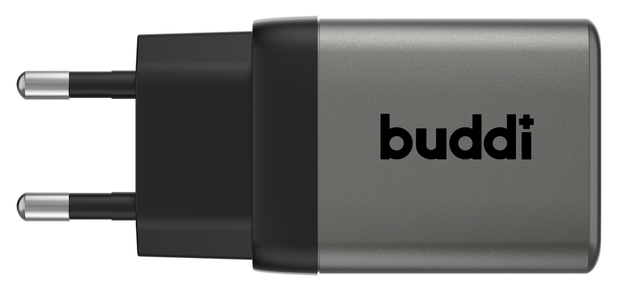 Buddi Power 45W USB-C Oplader met USB-C Kabel 3M Grijs afbeelding 2