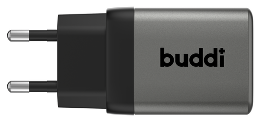 Buddi Power 45W USB-C Oplader met USB-C Kabel 3M Grijs afbeelding 2