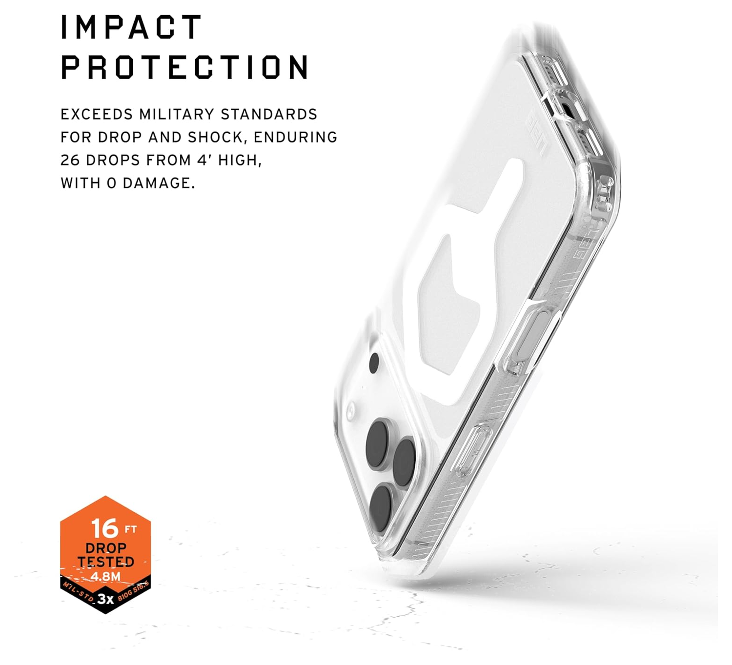 UAG Plyo Pro iPhone 17 Pro Hoesje MagSafe Back Cover Wit afbeelding 4