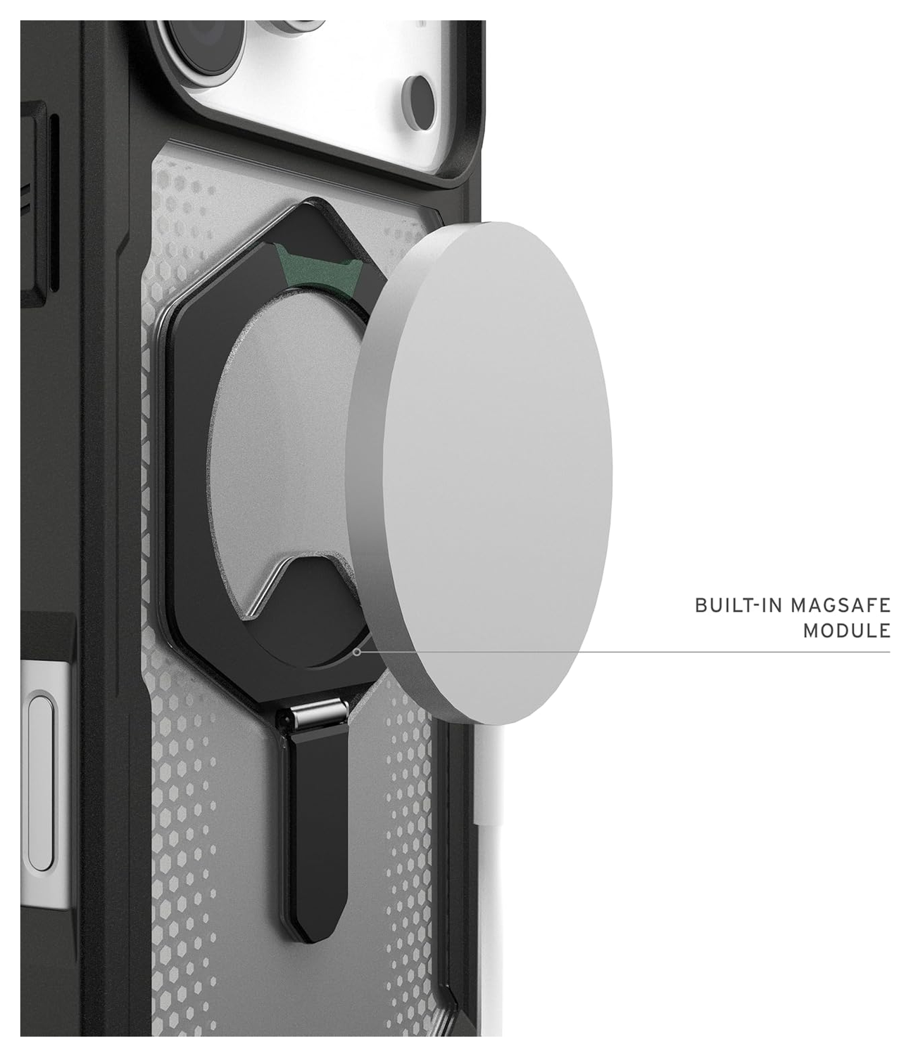 UAG Plasma XTE iPhone 17 Pro Max Hoesje MagSafe Stand Back Cover Clear Zwart afbeelding 5