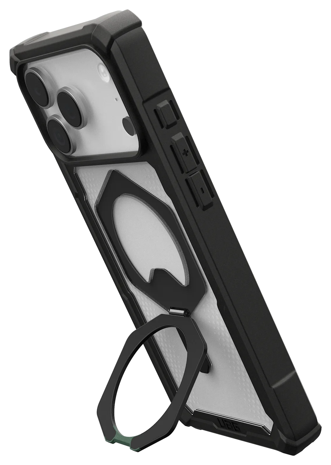UAG Plasma XTE iPhone 17 Pro Max Hoesje MagSafe Stand Back Cover Clear Zwart afbeelding 3
