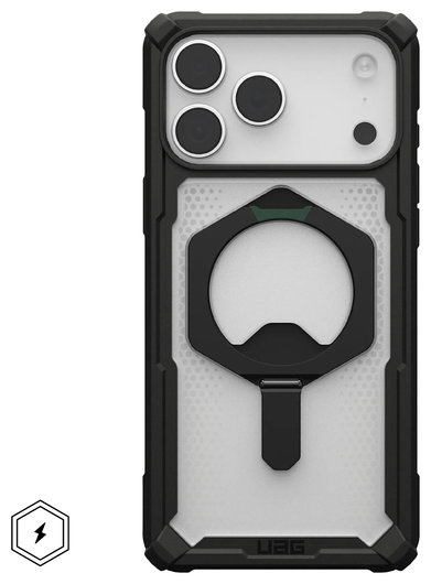 UAG Plasma XTE iPhone 17 Pro Max Hoesje MagSafe Stand Back Cover Clear Zwart afbeelding 1