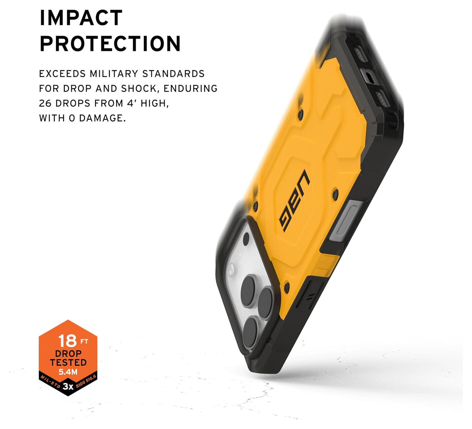 UAG Pathfinder iPhone 17 Pro Hoesje MagSafe Back Cover Geel afbeelding 4
