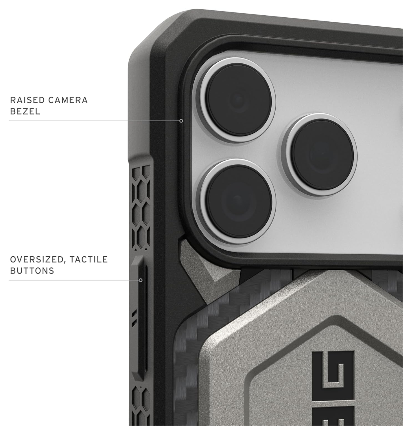 UAG Monarch Pro iPhone 17 Pro Hoesje MagSafe Back Cover Titanium afbeelding 6