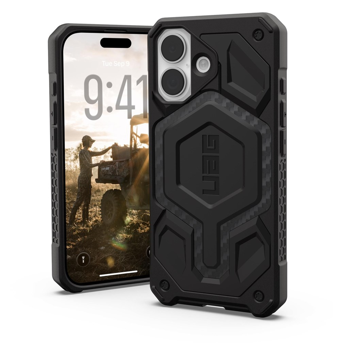 UAG Monarch Pro iPhone 17 Hoesje MagSafe Back Cover Carbon Fiber afbeelding 1