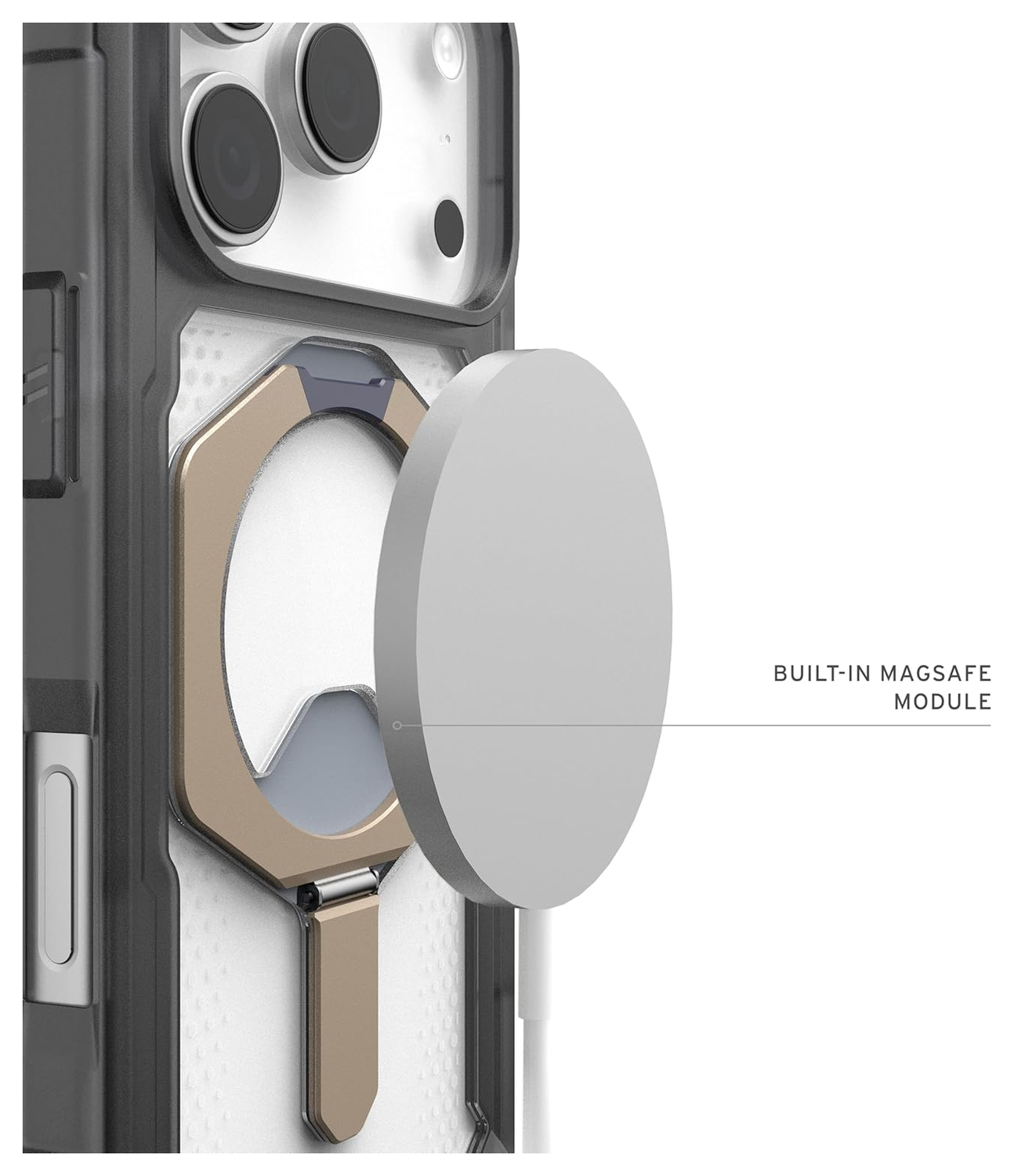 UAG Plasma XTE iPhone 17 Pro Hoesje MagSafe Stand Back Cover Ash Titanium afbeelding 5