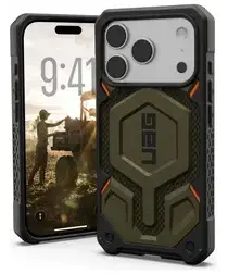 UAG Monarch Pro iPhone 17 Pro Hoesje MagSafe Back Cover Kevlar Groen afbeelding