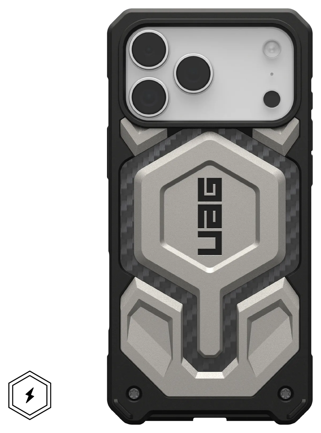 Urban Armor Gear Monarch Apple  iPhone 17 Pro Max Hoesje Titanium afbeelding 1